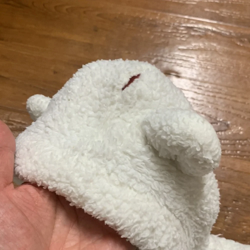Patagonia White Sherpa Fleece Hoodie with Bear Ears